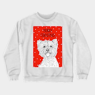 West Highland Terrier Christmas Greeting Crewneck Sweatshirt